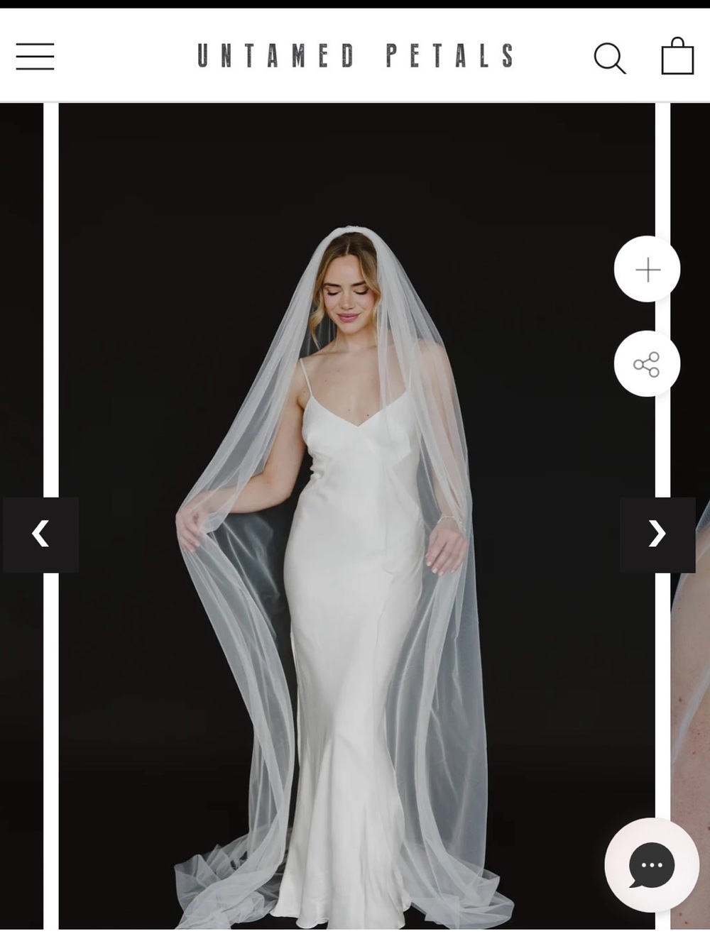 UNTAMED PETALS BY AMANDA JUDGE White Cathedral Bridal Veil